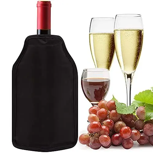 Produktbild: Thimmamma Weinkühler-Hülle, langlebiger Gel-Weinkühler, Gefrierschrank zum Kühlen von Prosecco, Champagner, Bier & Weinflaschen, perfekt für Dinnerpartys & Grill-Picknick