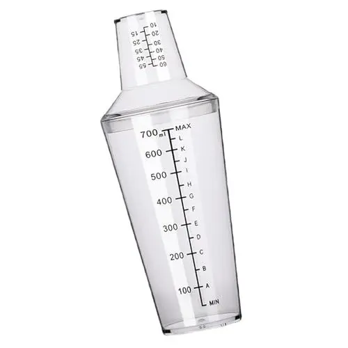 Produktbild: JTLB 700-ml-PC-Cocktail-Shaker-Set mit Skala, Ideales Barkeeper-Mischwerkzeug Milchtee-Shops und Cocktailpartys
