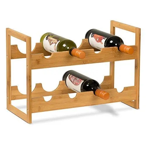 Produktbild: Weinregal BACCHUS aus Bambus, Weinflaschenhalter, Flaschenregal, Weinständer, Maße: 47x22x32 cm