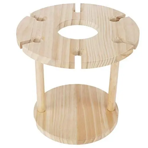 Produktbild: Weinregal aus Holz, Weinglasregal für die Arbeitsplatte, Weinflaschenhalter und Glasaufhänger, Glasbecherhalter, Organizer, Tischdisplay für 6 Gläser und 1 Weinflasche, Perfekt für Zuhause, Küche, Bar