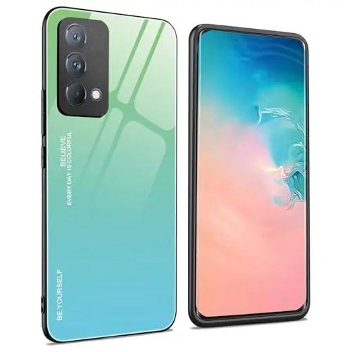 Produktbild: WEIOU Hülle für realme GT Master Edition, Handyhülle Weich Silikon TPU Rahmen Farbverlauf-Glas Back Cover Dünn Bumper Case, Stoßfest Kratzfest Schutzhülle - 6