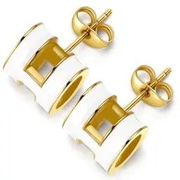Produktbild: Weiß Ohrringe Damen Gold, Ohrstecker Gold Damen, Ohrringe Gold Damen Goldene Ohrringe Dupes Schmuck Geschenke für Frauen