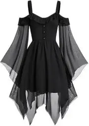 Produktbild: Weißes Korsett Black Dress Halloween Kostüme Hochzeitskleider Schmetterling Kostüm Damen Elfen Kostüm Damen Hexe Kostüm Damen Halloween Kostüm Damen Corpse Bride Kostüm Damen Kleider Elegant