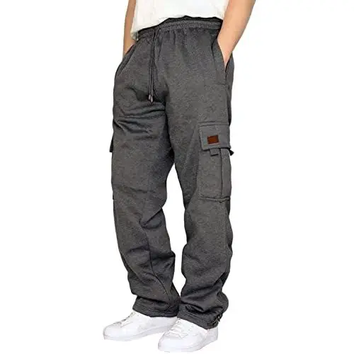 Produktbild: Generisch breite Jogginghose Men Minus Two Cargo y2k Herren 2024 Cargo Jogginghose y2k Jeans Baggy Parachute Pants grau Chino männer Hose schwarz Freizeithose