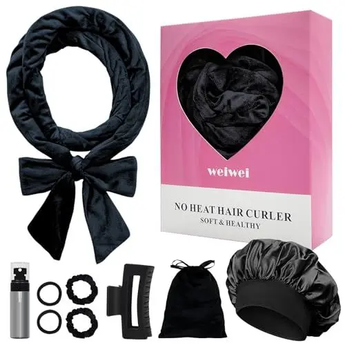 Produktbild: weiwei Lockenwickler Über Nacht, Samt Heatless Overnight Curls Band Locken ohne Hitze, 70