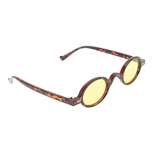 Produktbild: WEKAMOS Retro Sonnenbrille mit Leopardenmuster Ovaler Rahmen Leichte Partybrille für Damen und Herren Stylisches Accessoire für Sommer und Fotorequisiten Langlebiges Material Modisches