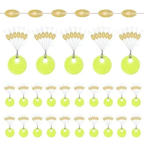 Produktbild: Wekuw Angeln Bobber Stopper, 150 Stücke Gummistopper Angeln 6 in 1 Gummiperlen Angeln Kleine Schnurstopper Angeln Forellen Stopper Angeln Oval Angeln Posen Angelzubehör (Mittlere Größe)