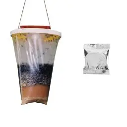Produktbild: Wekuw Fliegenfalle Outdoor, Fliegenfalle Aussenbereich mit 1 Köder Fliegenfalle Ranch Fliegenfalle Außen Set Hängende Fliegenfänger für Stall für Bienen, Fliegen Mücken Insektenfalle