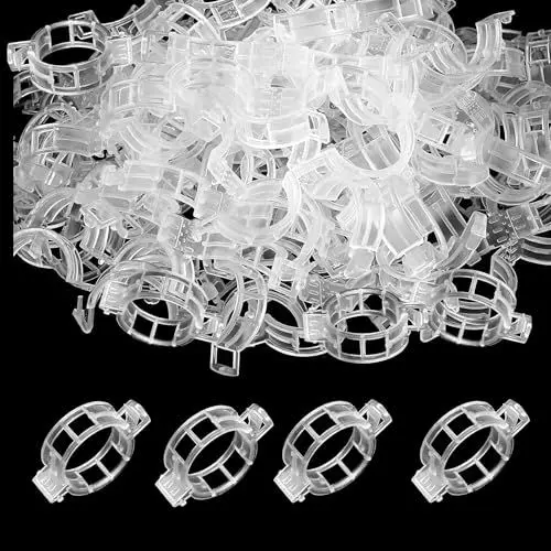Produktbild: Wekuw Kunststoffklammern für Pflanzen, 300 Stück Pflanzenclips Tomaten Clips Pflanzenstützclip Pflanzen Befestigungsklammern Rankhilfe für Tomaten, Gurken, Blumen, Paprika und andere Rankpflanzen