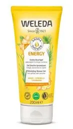 Produktbild: WELEDA Bio Energy Duschgel vegan - Naturkosmetik Aroma Shower Duschseife für Frauen & Männer mit Ingwer / Zedernholz Duft, Natürliche Hautpflege Dusche zur Reinigung von Gesicht & Körper (1x 200ml)