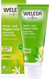 Produktbild: WELEDA Bio Handcreme Citrus - 2in1 Naturkosmetik Handpflege / Nagelpflege Creme für trockene Hände & brüchige Nägel, Nachhaltige Unisex Feuchtigkeitscreme mit Zitrone & Litsea Cubeba Duft (1x50ml)
