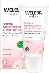 Produktbild: WELEDA Bio Mandel Sensitiv Feuchtigkeitscreme - unparfümierte Naturkosmetik Feuchtigkeitspflege Gesichtscreme beruhigt sensible, trockene Haut & sorgt für einen gesunden Teint (1x 30 ml)
