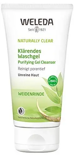 Produktbild: WELEDA Bio Klärendes Waschgel - porentiefe Naturkosmetik Anti Pickel Gesichtsreinigung für unreine Haut. Gesichtspflege bekämpft Pickel / Mitesser & reduziert überschüssigen Talg (vegan, 100ml)