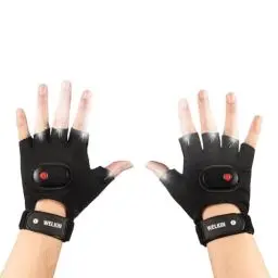Produktbild: WELKIN LED Handschuhe mit Licht, wiederaufladbare Fingerlichter, Geschenke für Männer, Hands-Free Lichter für Angeln, Lange Standby-Zeit