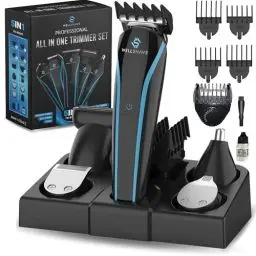 Produktbild: Wellshave 5-in-1 Bartschneider Herren Iced™ / Barttrimmer Herren/Haarschneidemaschine für Gesicht, Körper, Schnurrbart, Nasenhaare/Bart Rasierer Trimmer Herren Elektrisch, Haartrimmer Herren