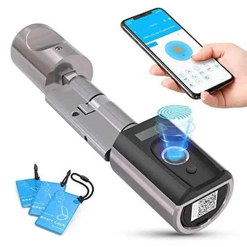 Produktbild: WELOCK Touch41 Türschloss Fingerabdruck, Fingerabdruck Schloss Haustür, Türschloss Haustür mit App und RFID-Karte, Elektronische Türschloss Einstellbare Länge für 50-100mm Tür