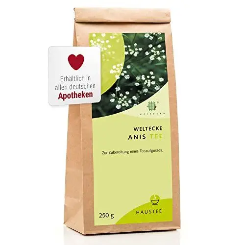 Produktbild: Weltecke Anis-Tee Lose 250 g | Arzneibuch-Qualität in Deutschland Hergestellt & Kontrolliert | Mild-Aromatischer Kräuter-Tee | Frischer Aus Schonend Getrocknetem Anis | Natürlich Vegan