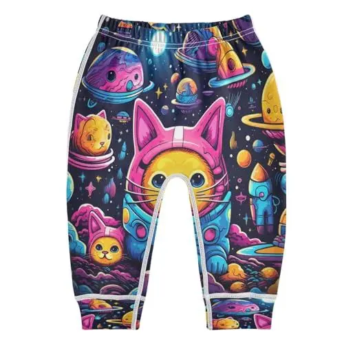 Produktbild: Weltraum-Cartoons, Katzen, Kunst, Astronaut Baby Hose Aus Weicher Baumwolle für Neugeborene 3-24 Monate