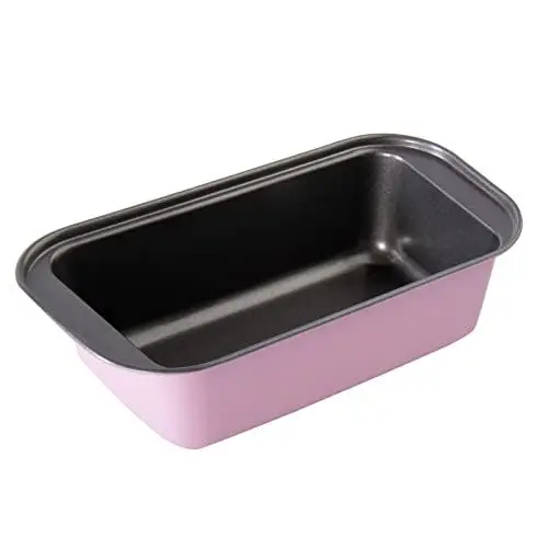 Produktbild: wenco premium Mini-Königskuchenform, 14,4 x 8,4 x 4 cm Innenmaße (Außenlänge: 18 cm), Antihaftbeschichtung, Kohlenstoffstahl, Rosa