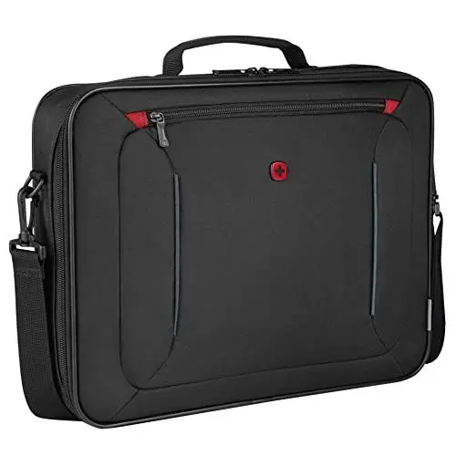 Produktbild: WENGER BQ Laptop-Tasche zum Umhängen, Notebook bis 16 Zoll, Aktentasche, Organizer, Top-Loading, 15 l, Büro Business-Reisen Uni, Schwarz, 611907