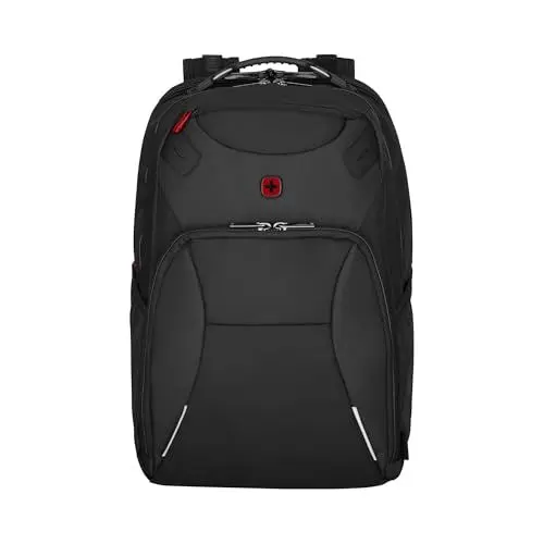 Produktbild: WENGER Cosmic Laptop-Rucksack, Notebook bis 17 Zoll, Tablet bis 10 Zoll, Organizer, 30 l, Damen Herren, Büro Business-Reisen Uni, Schwarz, 653187