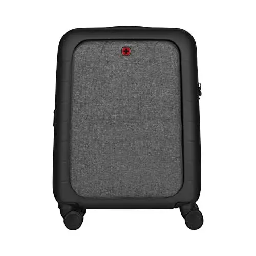 Produktbild: WENGER Syntry Handgepäck Trolley, Notebook bis 14 Zoll, Tablet bis 10 Zoll, 36 (44) l, Hartschale, Damen Herren, Business-Reisen Urlaub, Schwarz/Graumeliert, 610163