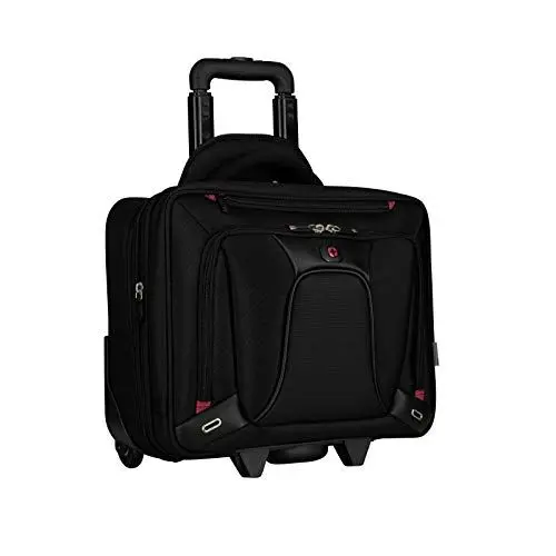 Produktbild: WENGER Transfer Aktenkoffer, Laptop-Tasche zum Rollen, Notebook bis 16 Zoll, Tablet bis 10 Zoll, 20 l, Damen Herren, Büro Business Uni Schule, Schwarz, 600664