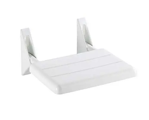 Produktbild: WENKO 17937100 Duschklappsitz Secura - 120 kg Tragkraft, Kunststoff - Polypropylen, 32 x 19 x 36 cm, Weiß