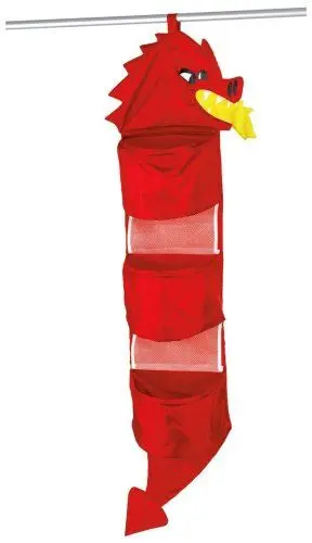 Produktbild: WENKO 4384500100 Hängeaufbewahrung Drache Gonzo - Textilgewebe, 29 x 150 x 18 cm, rot-gelb-schwarz