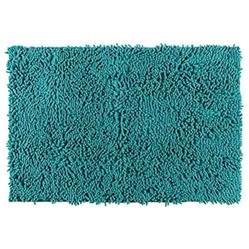 Produktbild: WENKO Badematte Chenille Green - Badematte, Duschmatte, samtweich & rutschhemmend, Polyester, 50 x 80 cm, Grün