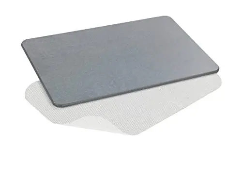 Produktbild: WENKO Badematte Simi Grau, 60 x 39 cm