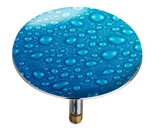 Produktbild: WENKO Badewannenstöpsel Pluggy® XXL Waterdrops - Abfluss-Stopfen, für alle handelsüblichen Abflüsse, Kunststoff, 7.5 x 6 x 7.5 cm, Mehrfarbig