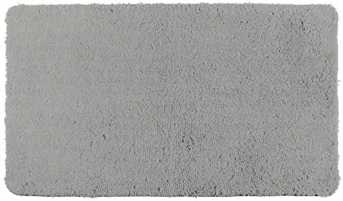 Produktbild: WENKO Badteppich Belize Light Grey - Badematte, sicher, flauschig, fusselfrei, Polyester, 55 x 65 cm, Hellgrau