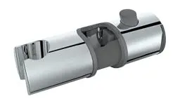 Produktbild: WENKO Brausegleiter Libertà, Duschkopfhalter für Duschstangen mit Ø 25/24/22 mm, Anbringung ohne Demontage der Stange und ohne Werkzeug, aus Kunststoff (ABS), einfache Höhenverstellung, Chrom