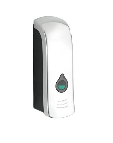 Produktbild: WENKO Desinfektionsmittel- und Seifenspender Mod. Ranera S Chrom, Wand-Spender für Desinfektionsmittel, Flüssigseife etc., Befestigen ohne Bohren, 280 ml, 7 x 22 x 7,5 cm