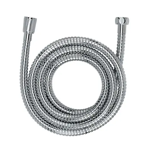 Produktbild: WENKO Duschschlauch Mod. Brass mit Edelstahl-Ummantelung, Brauseschlauch mit Verdrehschutz/Trinkwasserzulassung, Keine Kratzer an der Keramik, L 150 cm