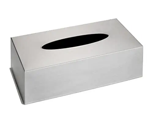 Produktbild: WENKO Edelstahlbox für Kosmetiktücher Boxmantel Tuchhülle Bad-Accessoire, Silber