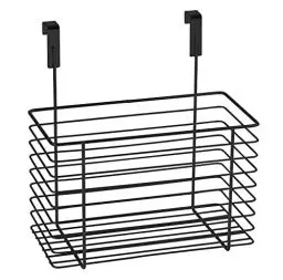 Produktbild: WENKO Einhängekorb Groß, Organizer zum Einhängen an Schranktür oder Schublade, Korb aus Metall, 24 x 24,5 x 15 cm, Schwarz