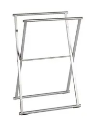 Produktbild: WENKO Handtuchständer Lava Edelstahl - Kleiderständer, klappbar, Edelstahl rostfrei, 53.5 x 80.5 x 35 cm, Glänzend, 80.5 x 35 x 53.5 cm