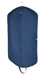 Produktbild: WENKO Kleidersack Business Premium mit extra Universaltasche, Kleiderhülle 62 x 112 cm zur staubfreien Aufbewahrung von Saisontextilien mit Reißverschluss & atmungsaktive Tasche 40 x 30 cm, Blau