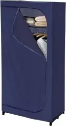 Produktbild: WENKO Kleiderschrank Business mit Ablage und Kleiderstange, Stoffschrank zur staubfreien Aufbewahrung von Textilien, Metallgestell und Stoff in strapazierfähiger Polyester-Qualität, 75 x 160 x 50 cm