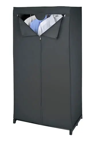 Produktbild: WENKO Kleiderschrank Deep Black, Polyethylen-Vinylacetat, 75 x 150 x 50 cm, Schwarz