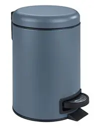 Produktbild: WENKO Treteimer Mod. Leman, 3 Liter, mit herausnehmbarem Einsatz, aus lackiertem Stahl, 17 x 25 x 22,5 cm, Dunkelblau