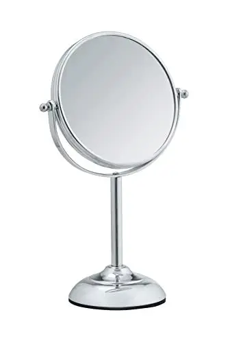 Produktbild: WENKO Kosmetikspiegel Globo - Standspiegel, 1000 % Vergrößerung, Stahl, 18.5 x 29.5 x 11 cm, Chrom, 29.5 x 11 x 18.5 cm