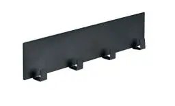 Produktbild: WENKO Magnetische Hakenleiste Ima Schwarz, Black Outdoor Kitchen Zubehör mit 4 Haken zum Aufhängen von Textilien und Grillzubehör, schnelle Befestigung ohne Bohren auf Metallflächen, 30 x 6,5 x 2 cm
