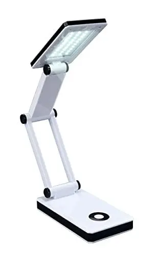 Produktbild: WENKO Maximex LED Lampe faltbar, stufenlos verstellbar, raumsparend zusammen klappbar, unabhängige Stromversorgung mit USB-Kabel, optionaler Batteriebetrieb, mit 30 LEDs, in 2 Lichtstufen regelbar