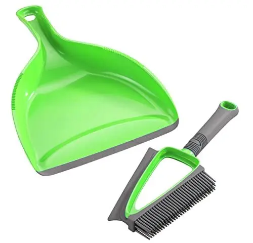 Produktbild: Maximex Nass- & Trocken Kehr-Set Duo - Inklusive rutschfesten Soft-Touch-Griff, Polypropylen, 30.5 x 5.5 x 22.5 cm, Grün