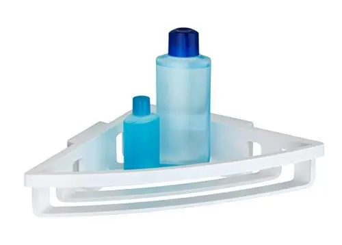 Produktbild: WENKO Power-Loc Eckablage Bralia Weiß, Badezimmer-Eckregal, befestigen ohne bohren Rinconera blanco 8.5 x 20 x 35 cm