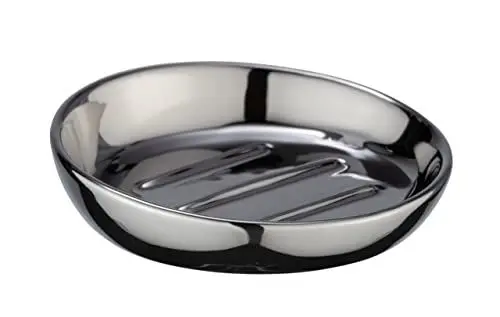 Produktbild: WENKO Seifenablage Badi Chrom, Silber, Maße (B/H x T): Ø 11.5 x 3 cm