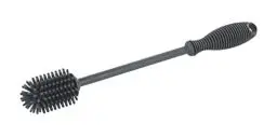 Produktbild: WENKO Silikon Spülbürste Sia, hochwertige Reinigungsbürste mit kleinem Kopf ideal zum Spülen von Gläsern und Tassen ohne das Geschirr zu verkratzen, aus langlebigem Silikon, Ø 3,5 x 25 cm, Grau